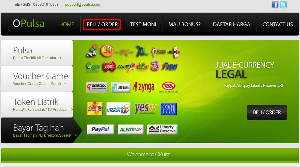 ●██CEK/BAYAR Tagihan PLN, Telkom(Telp,Fax), Speedy, PDAM via Internet. OPEN 24 JAM██●