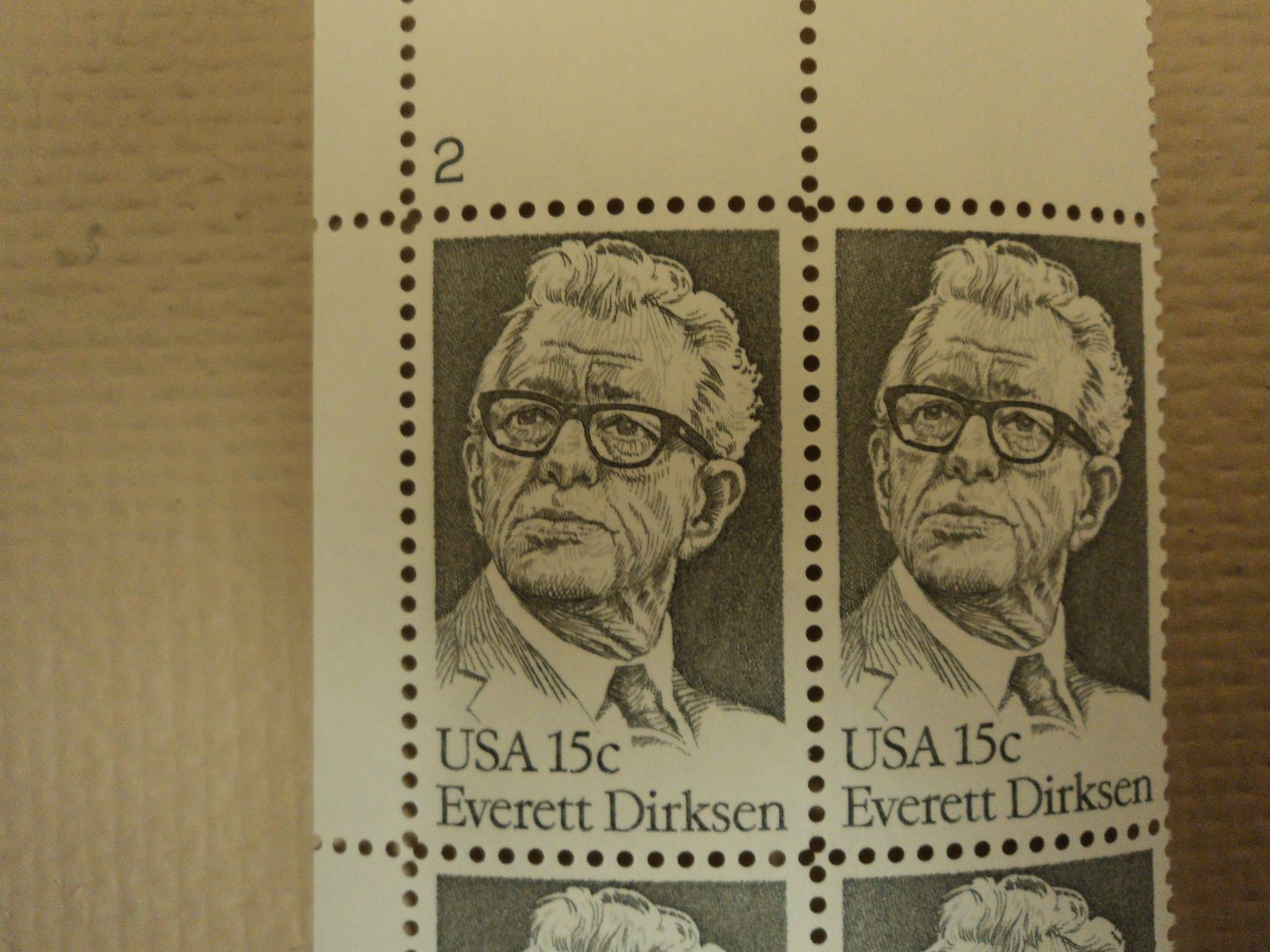 USPS Scott 1874 15c 1980 Everett Dirksen Lot of 3 Plate Block 27 Stamps