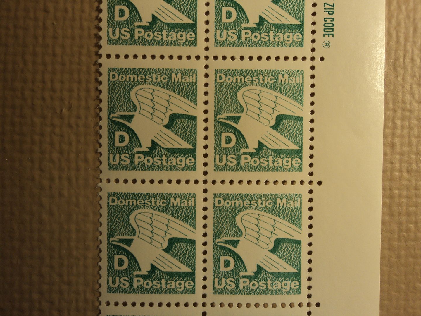 USPS Scott 2111 22c D Domestic Mail Eagle Lot Of 2 Plate Block 39