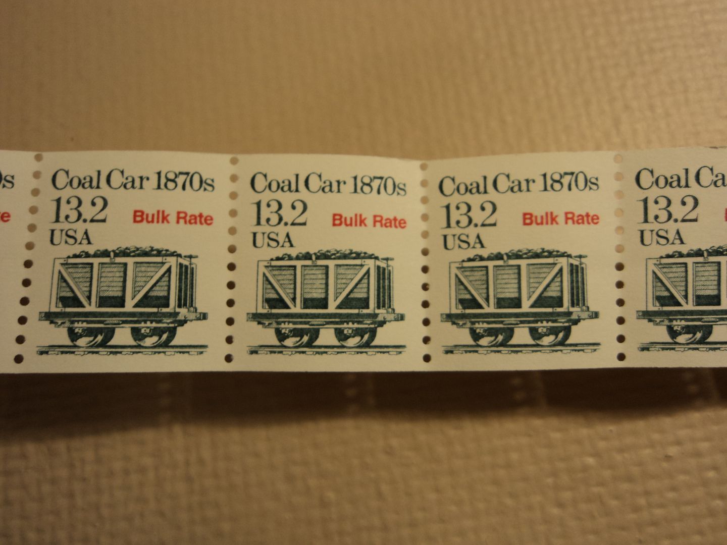 USPS Scott 2259 13.2c 1988 Coal Car 1870s Bulk Rate 200 Stamps Mint