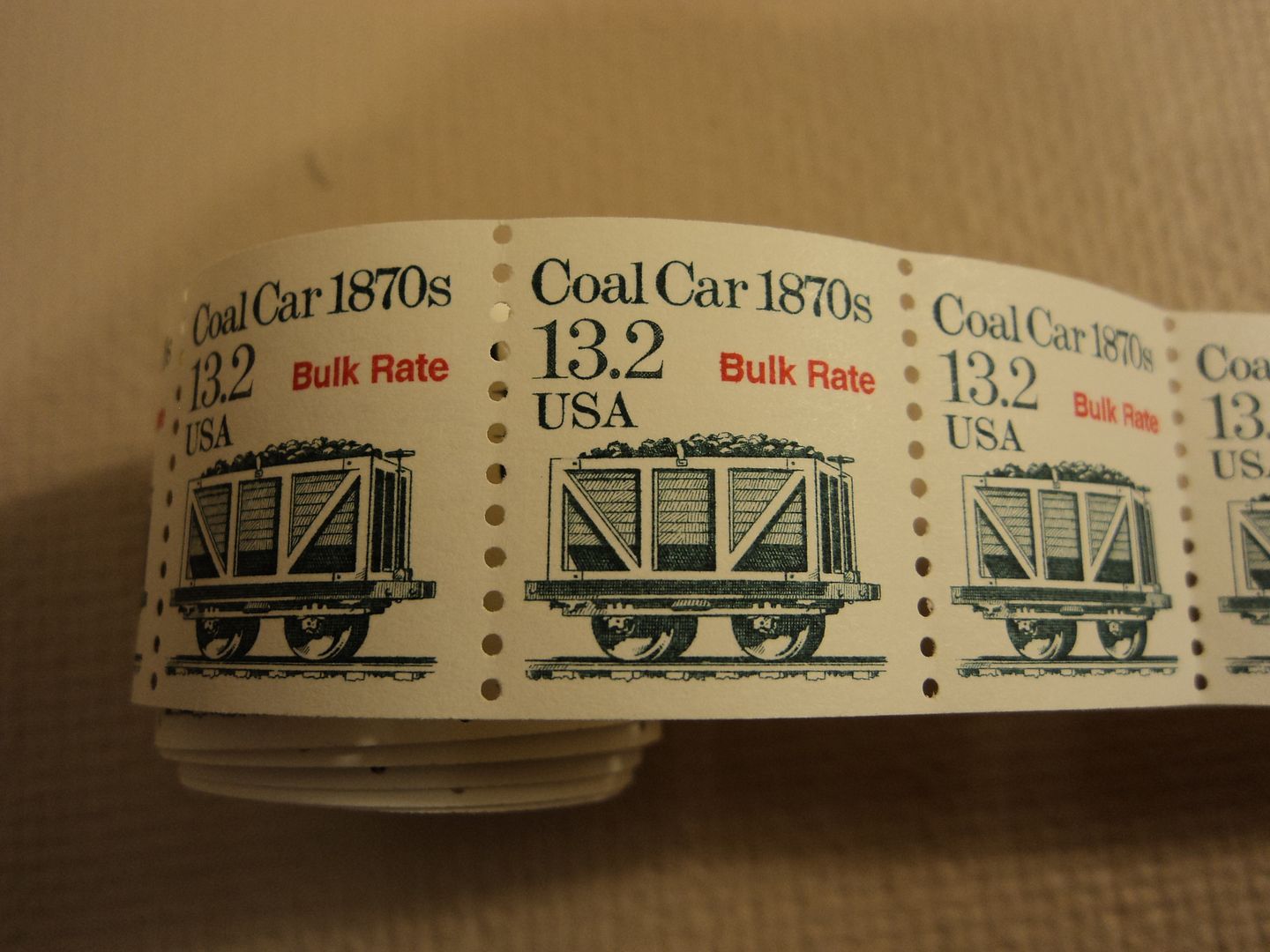 USPS Scott 2259 13.2c 1988 Coal Car 1870s Bulk Rate 200 Stamps Mint
