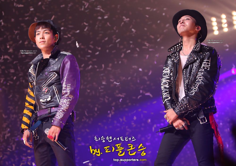 G-Dragon and T.O.P at Stay G Gmarket Concert