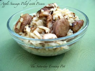 guest post: apple sausage pilaf with pecans from the saturday evening pot