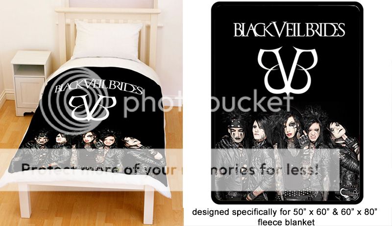 Black Veil Brides American Rock Band Fleece Blanket Large Extra Large