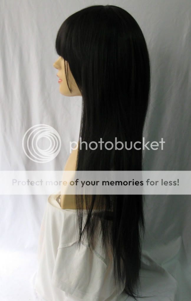 2012 new LONG Black Hand Made Straight hair Cosplay Wig Cosplay SP17 