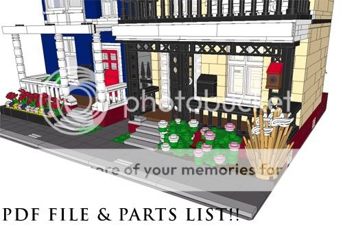 Lego Custom 2 Modular Buildings house #2 INSTRUCTIONS  