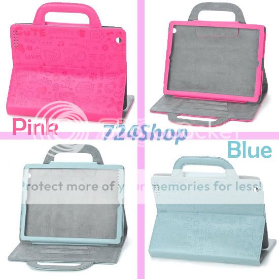   Handbag Case Cover fr Apple iPad 2 Cases White Black Beige Blue Pink