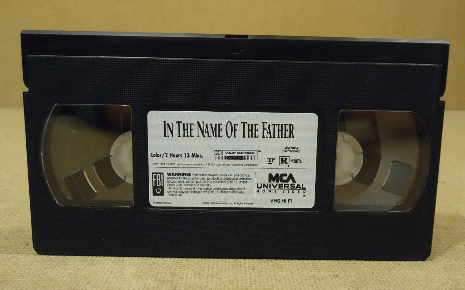 MCA Universal In The Name Of The Father VHS Movie * Plastic Paper ...