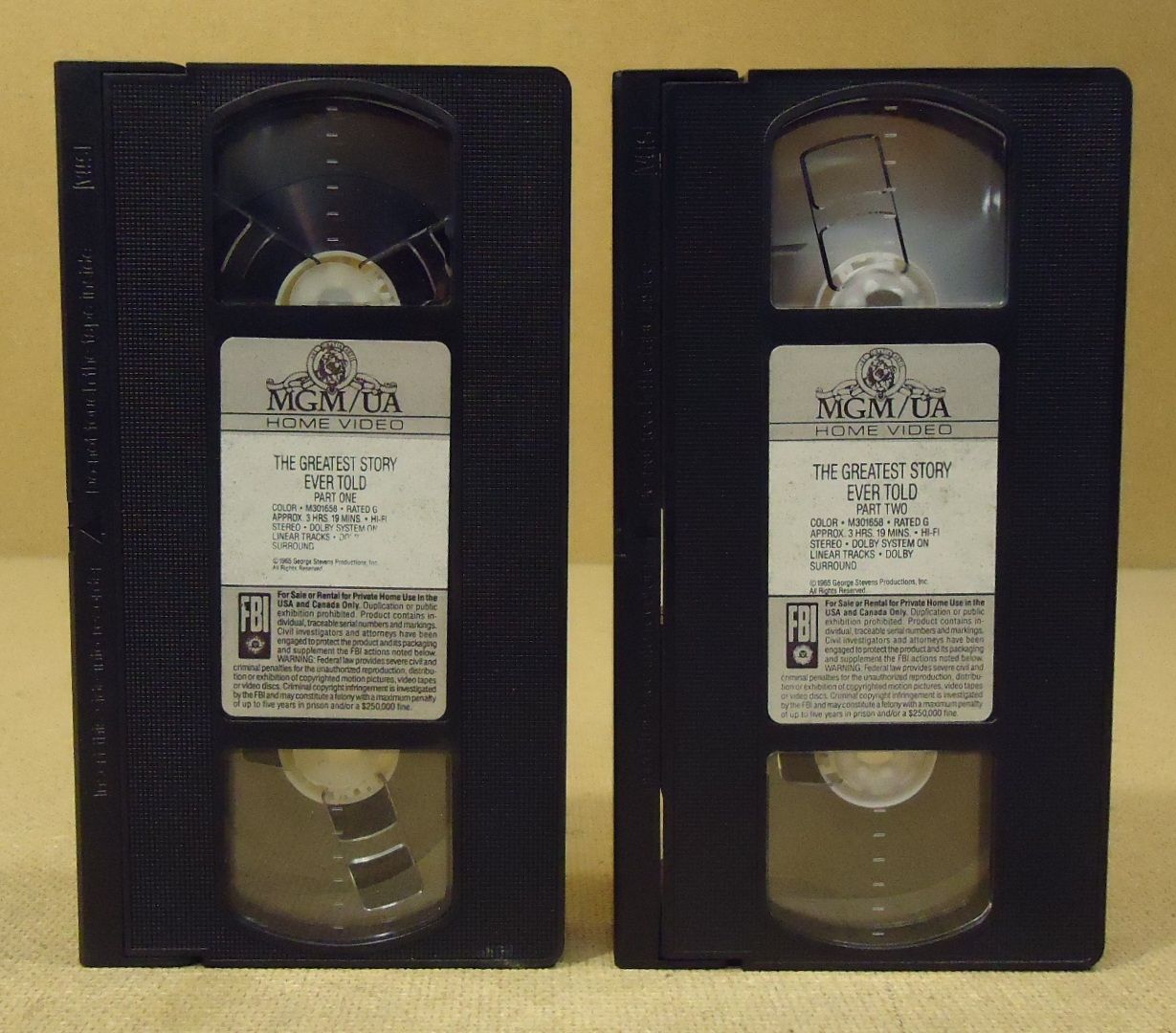 MGM The Greatest Story Ever Told VHS Movie * Plastic * | eBay