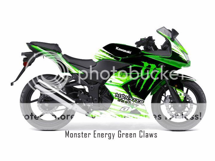 KAWASAKI NINJA 250 R CUSTOM GRAPHIC DECAL STICKER KIT  