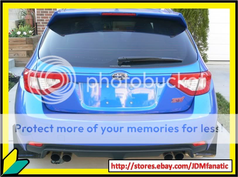 08 11 WRX STi Hatchback TailLight PRECUT JDM CUTOUT RED TINT Overlays 