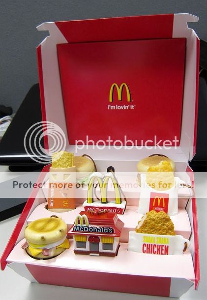 McDonalds Menu Mini Food Cell Phone Strap Full Kit Set McDonald Toys Part 1 2
