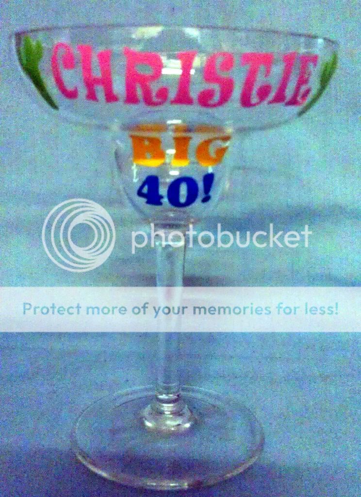 Personalized Acrylic or Glass Margarita Glass Adorable