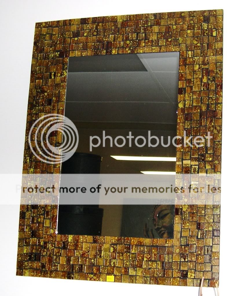 NEW Balinese Mozaik Gold Rectangle 60x80 Mirror Mosaic  