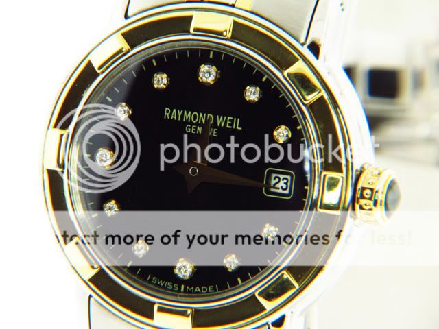 Raymond Weil Parsifal Black Diamond Dial Ladies Two tone Watch  